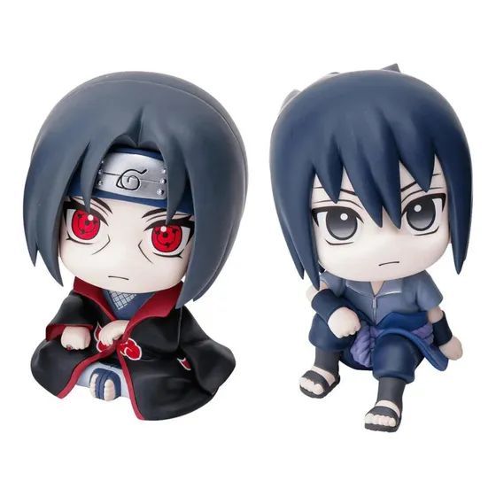 Kit 2 Action Figure Naruto Boneco Kakashi Itachi Coleção