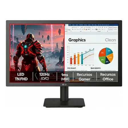 Monitor Gamer LG 22  22u403a  Full Hd 120hz 1ms Hdmi Preto Preto 127/220v