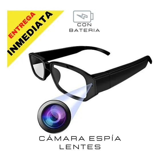 Camara Espia Lentes Audio Video Recargable Microfono Gafas
