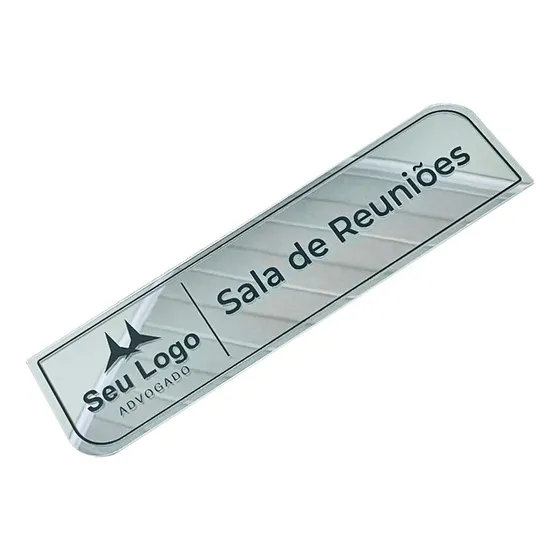Placa Porta Acrílico Personalizada Logo Nome Profissão 