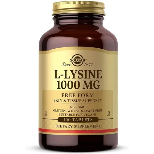 L-lisina 1000 Mg Solgar 100 Tabletas Sabor Neutro