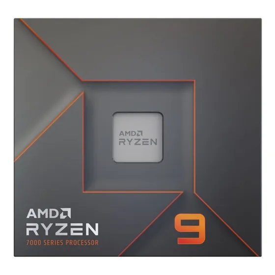 Processador gamer AMD Ryzen 9 7900X 100-100000589WOF de 12 núcleos e 5.6GHz de frequência com gráfica integrada