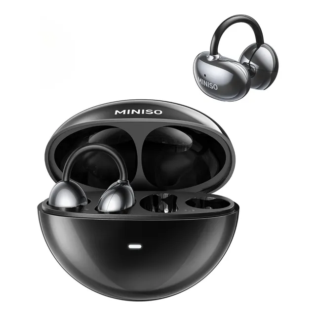 Audifonos Miniso Ms192 Ai Audifonos Traductores Ipx5 Impermeable Auriculares Inalámbricos Ear Clip Bluetooth 5.4 Color Negro Freeclip Audifonos Cancelación De Ruido Enc Con Ios Y Android