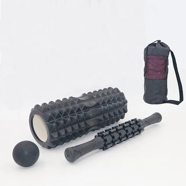 Juego De 4 Bastones De Masaje Yoga Column Para Aliviar El Do