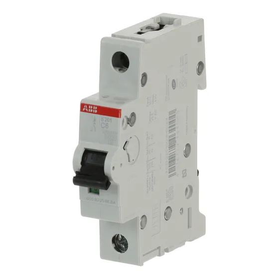 Interruptor Automatico Abb S201-c6, 1p 6a Curva C