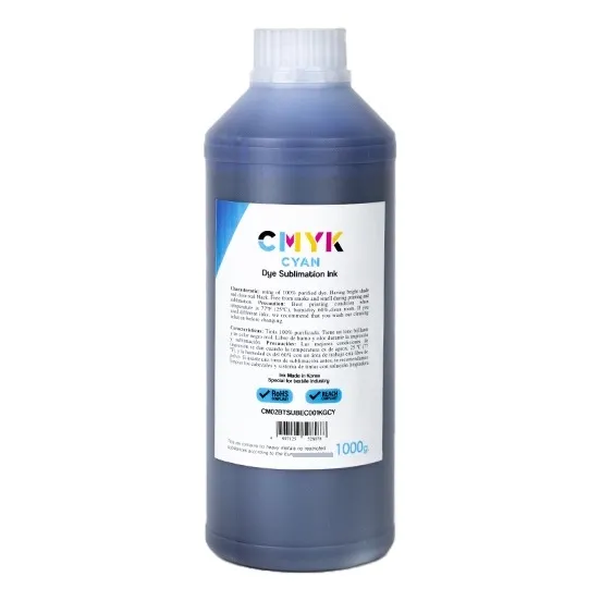 Tintas Para Sublimar Cmyk - Blue Heat - 1 Litro - 1 Pieza Tinta Cyan
