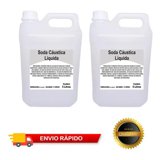 S O D A Liquida10 Litros Sabão Desentupidor 