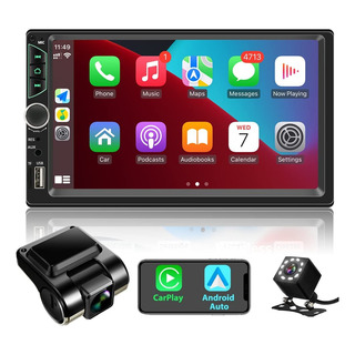 Estéreo De Auto Doble Din 7 Con Cámara Y Bluetooth Estéreo De Auto Doble Din 7 Con Cámara Y Bluetooth