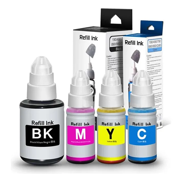 Kit Tinta Compatible Con Canon Pixma Gi190 G2100 G2110 G2111 Negro/cian/magenta/amarillo
