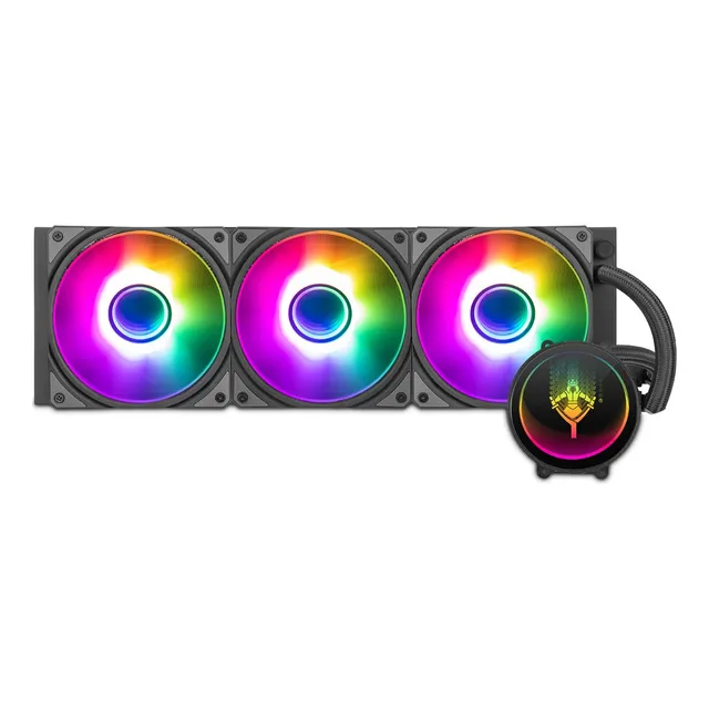 Enfriamiento Líquido Yeyian Vatn Series 360mm, Iluminación Rgb, 3 X 120mm, 800 - 2000rpm, Amd/am4 Am5, Intel Lga 1700/1150/1151/1200/2011