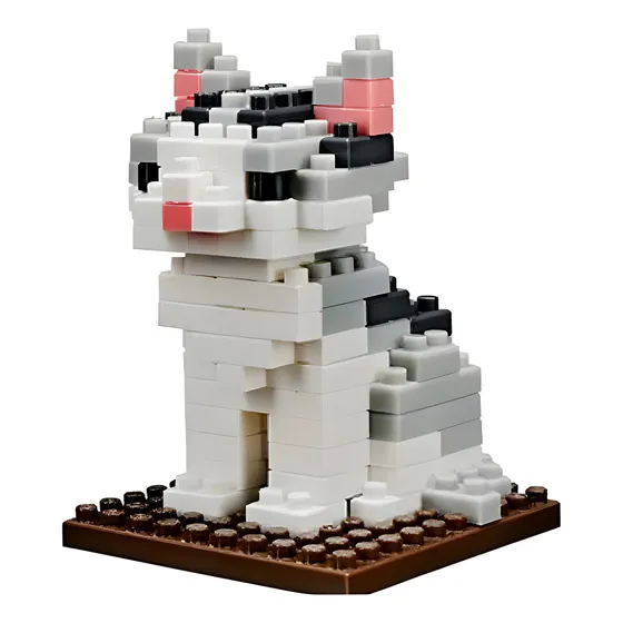 Brinquedo De Montar Mini Peça Petit Block Gato