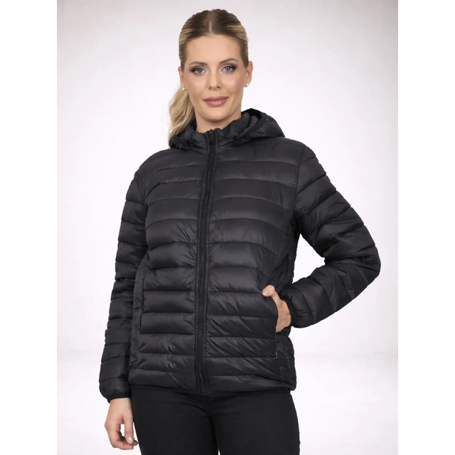 Jaqueta Feminina Bobojaco Impermeável Puffer Capuz Removível