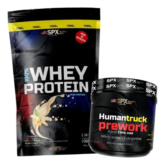 1k Whey Pure Protein Proteína + 300g De Preentreno Human Spx
