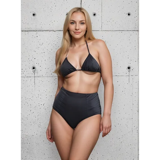 Malla Traje Bikini Talle Especial Grande Tiro Alto Vedettina