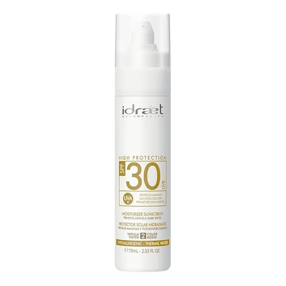 Protector Solar Facial Spf 30 Idraet 75 Ml Tono Vainilla