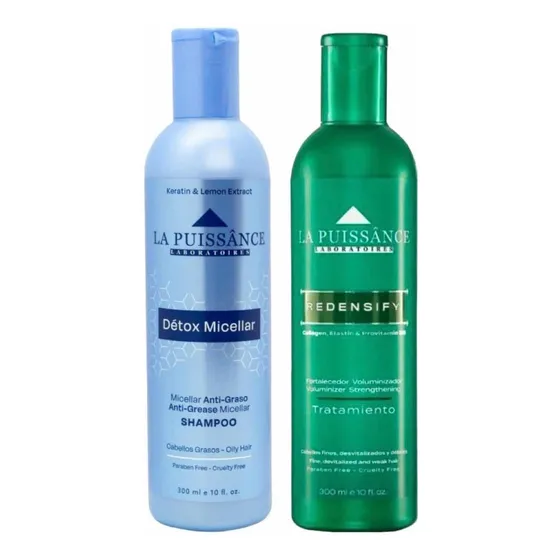 La Puissance Shampoo Micellar + Tratamiento Redensify Kit X2