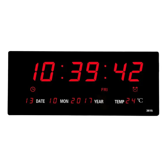 Reloj De Pared / Calendario Digital Led De Gran Tamaño De 14