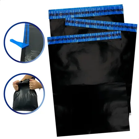 Envelope de Segurança Inviolável Preto 40x50cm Lacre Hot-Melt 1000 Un
