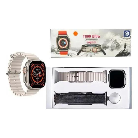 Relógio Smartwatch T800 Ultra Série 9 49mm 2 Pulseiras