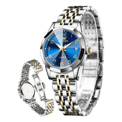 Reloj De Cuarzo Con Esfera Grande Simple Rolex De Acero Inoxidable
