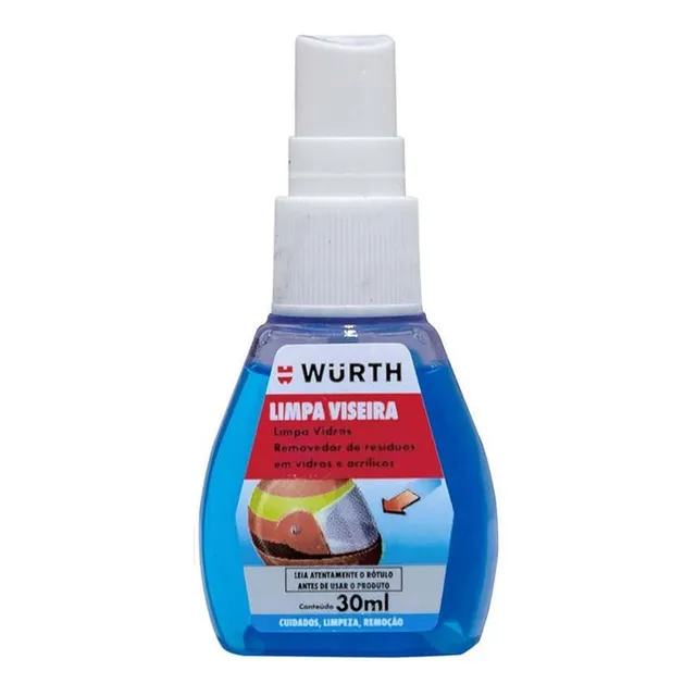 Limpa Viseira Wurth Para Capacetes Viseira Oculos 30ml