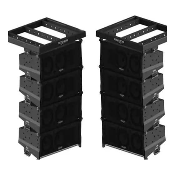 Kit Line Array 8 Células Ativas + 2 Bumpers Donner Air 6