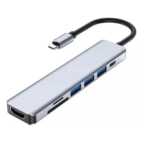 Hub Para Macbook 7 Portas Hdmi Usb-c Sd