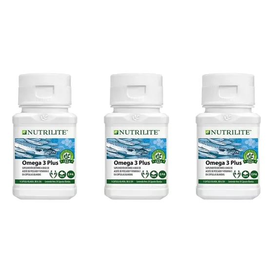 Omega 3 Plus 30 Capsulas Nutrilite Pack X 3 (90)