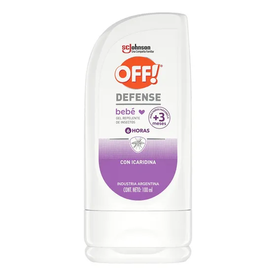 Gel Repelente De Insectos Off Defense Para Bebés X 100 Ml