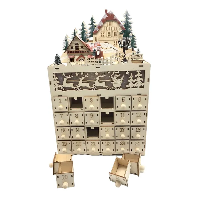 Caja De Tesoros Navideños Con Calendario De Adviento De Made