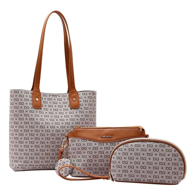 Kit Bolsas Feminina Chenson De Ombro Transversal Necessaire