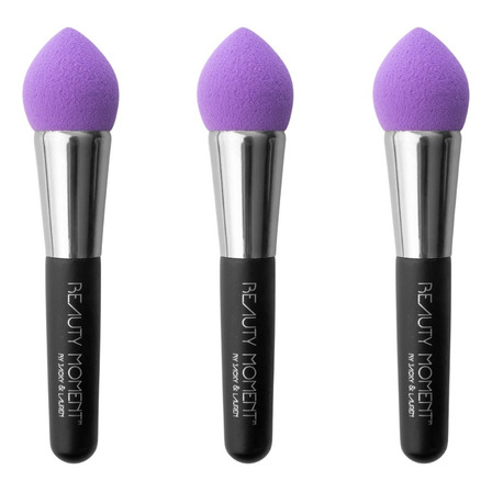 Beauty Blender Esponja Para Base Con Mango Pack De 3 Piezas Color Morada Tamaño De La Esponja Pequeña Beauty Blender Esponja Para Base Con Mango Pack De 3 Piezas Color Morada Tamaño De La Esponja Pequeña