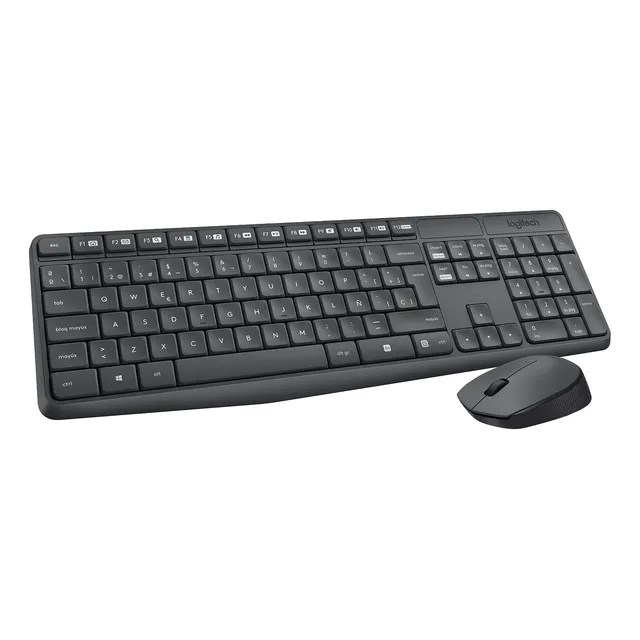Combo Teclado Y Mouse Logitech Mk235 Inalámbrico Negro
