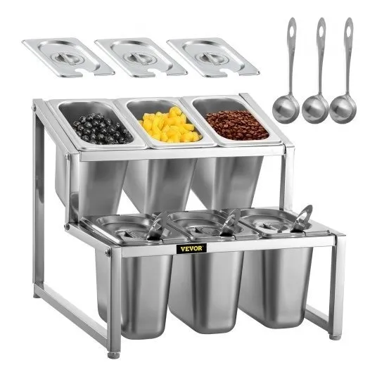 Organizador Restaurante Toppings Condimentos 6 Divisiones