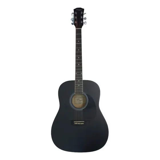Guitarra Acústica Parquer Ga105 Para Diestros Negra Mate Con Funda