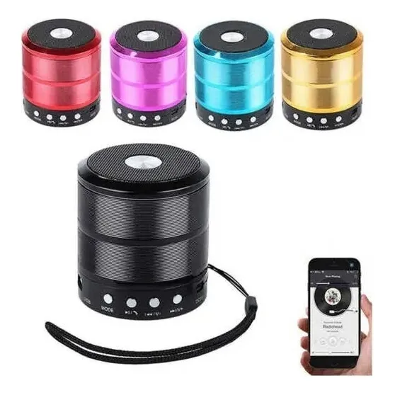 10 Mini Bocina Portatil Bluetooth Link Bits Mb-018b Color Negro