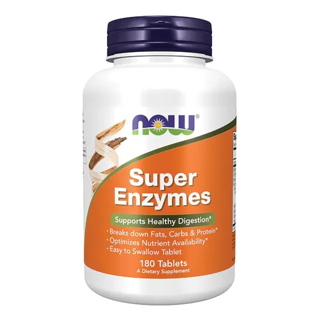 Super Enzymes Apoyo Digestivo Now 180 Capsulas
