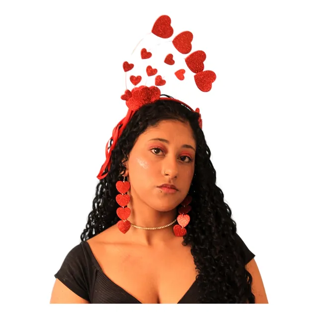Tiara Luxo Aramada Com Aplique Eva Para Fantasia Carnaval