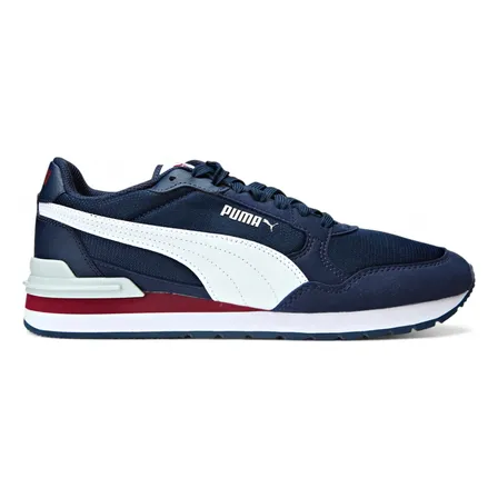 Tênis Masculino St Runner V4 Mesh Puma Club Navy-puma White-team Regal Red-plat Lisa 43 Eu