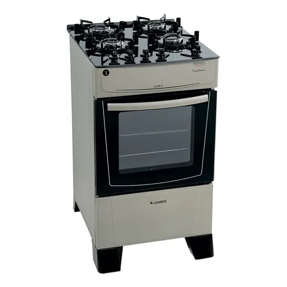 Cocina Gas Mesa Vidrio Templado James C 690 V Titanium | Cuotas sin interés