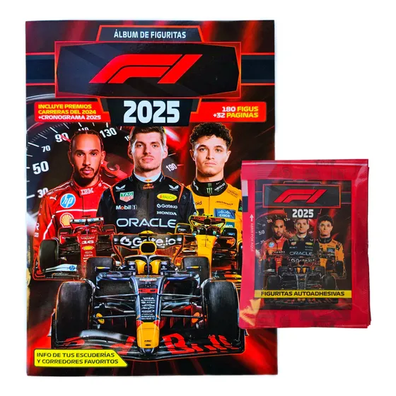 Figuritas Formula 1 2025 Album + 20 Sobres Fs