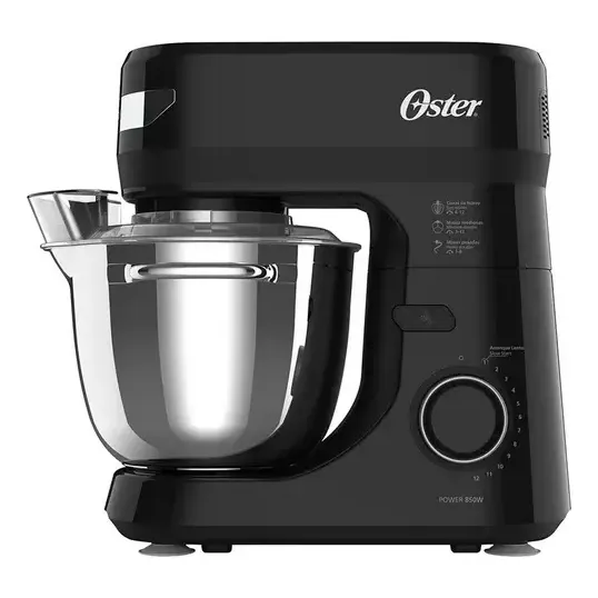 Batidora Planetaria Oster 12 Velocidades 4l Acero Inoxidable Color Negro
