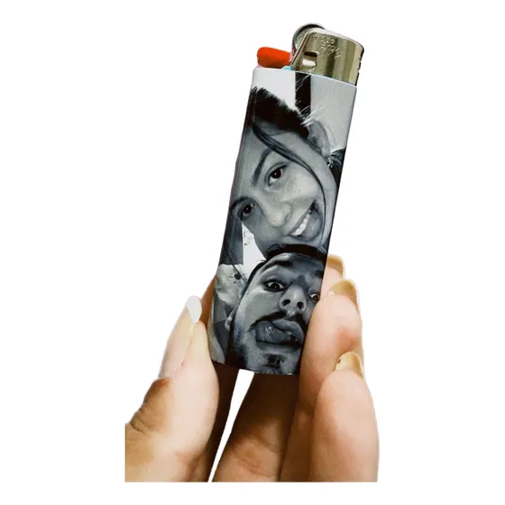 Isqueiro Grande Bic Tabacaria Personalizado Preto