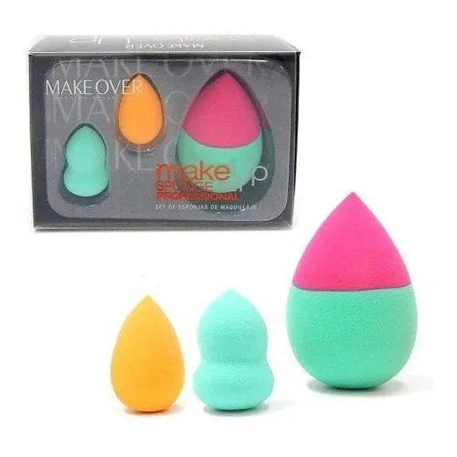 Makeover Set De 3 Esponjas Maquillaje Profesional Líquido