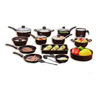 Conjunto Panelas 13 Peças Antiaderente Teflon Tampa Vidro Cor Preto Conjunto Panelas 13 Peças Antiaderente Teflon Tampa Vidro Cor Preto