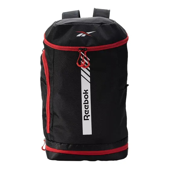 Mochila Reebok Trekking Camping Viaje Paseo Bolsillos Cierre Color Negro Diseño de la tela Lisa