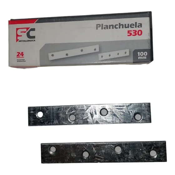 Planchuela Perforada 100mm Cromatizada (caja X 24 Unid.)