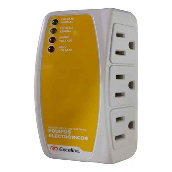 Protector De Voltaje 120v 3tomas Multipropósito Electrodomes