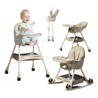 Trona Plegable Para Bebé Para Alimentar Con Ruedas 5 En 1 Trona Plegable Para Bebé Para Alimentar Con Ruedas 5 En 1