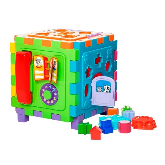 Mercotoys Cubo Didático Formas Encaixar Brinquedo Educativo Beb Cor Colorido